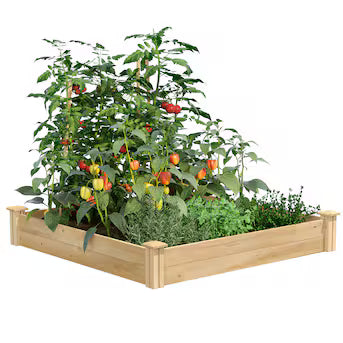 Brand new Greenes Fence Original Natural Wood Cedar Square Raised Garden Bed