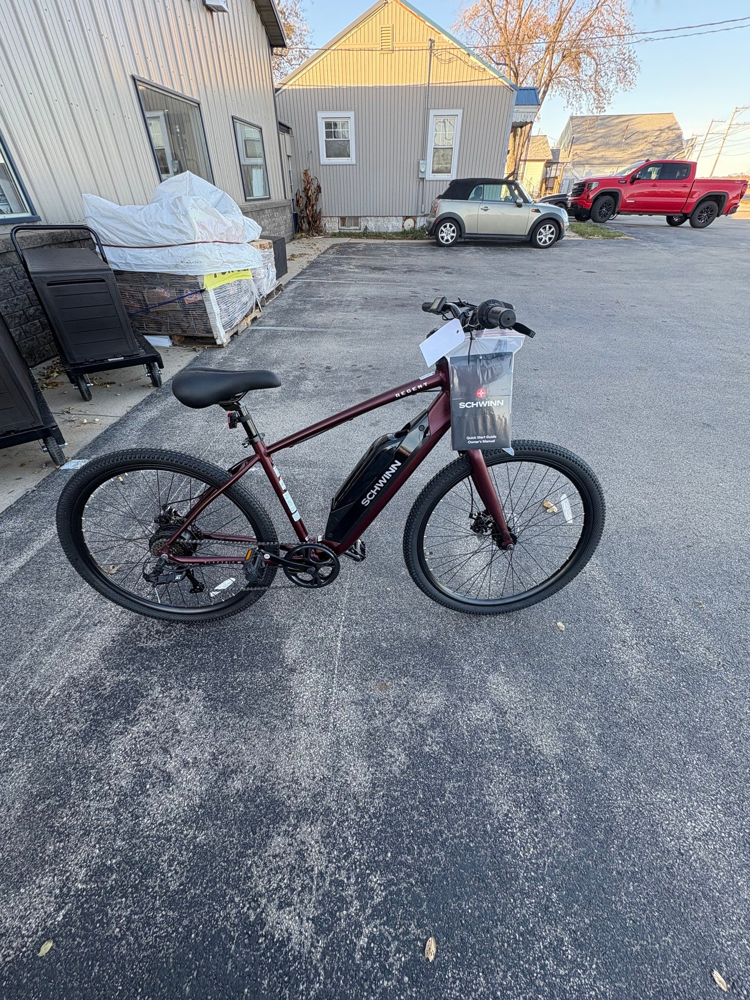 Brand new Schwinn Regent 27.5" Adult Hybrid Bike - Dark Red