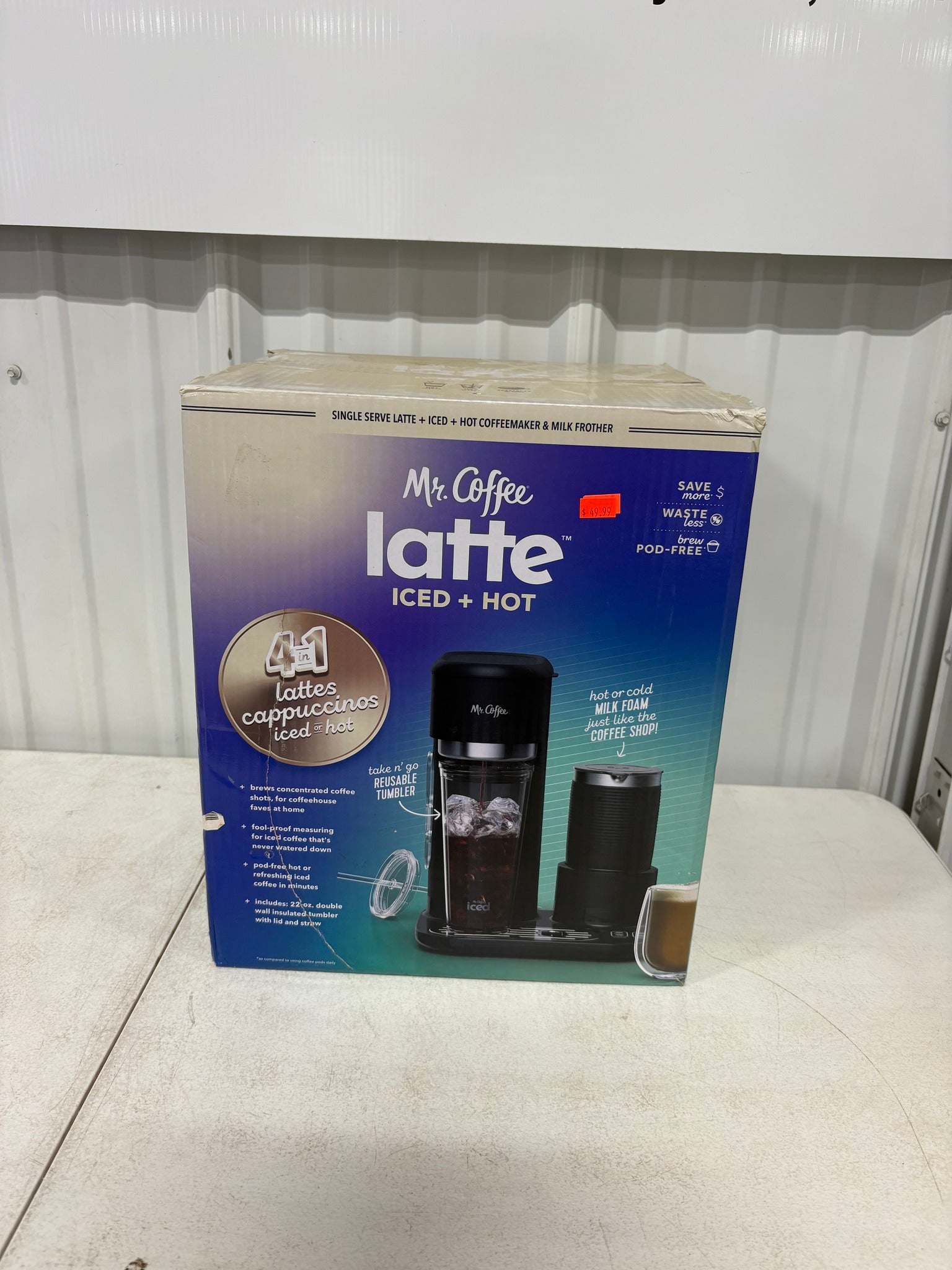 Brand new Mr. Coffee 4-in-1 Single-Serve Latte, Iced, and Hot Coffee Maker with Milk Frother