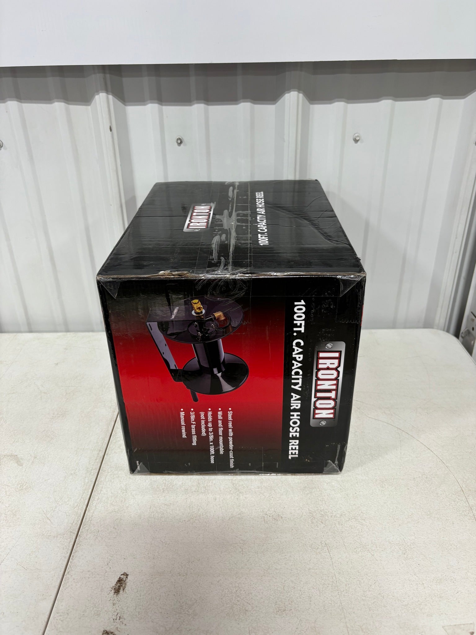 Brand new Ironton Air Hose Reel, Holds 3/8in. x 100ft. Hose