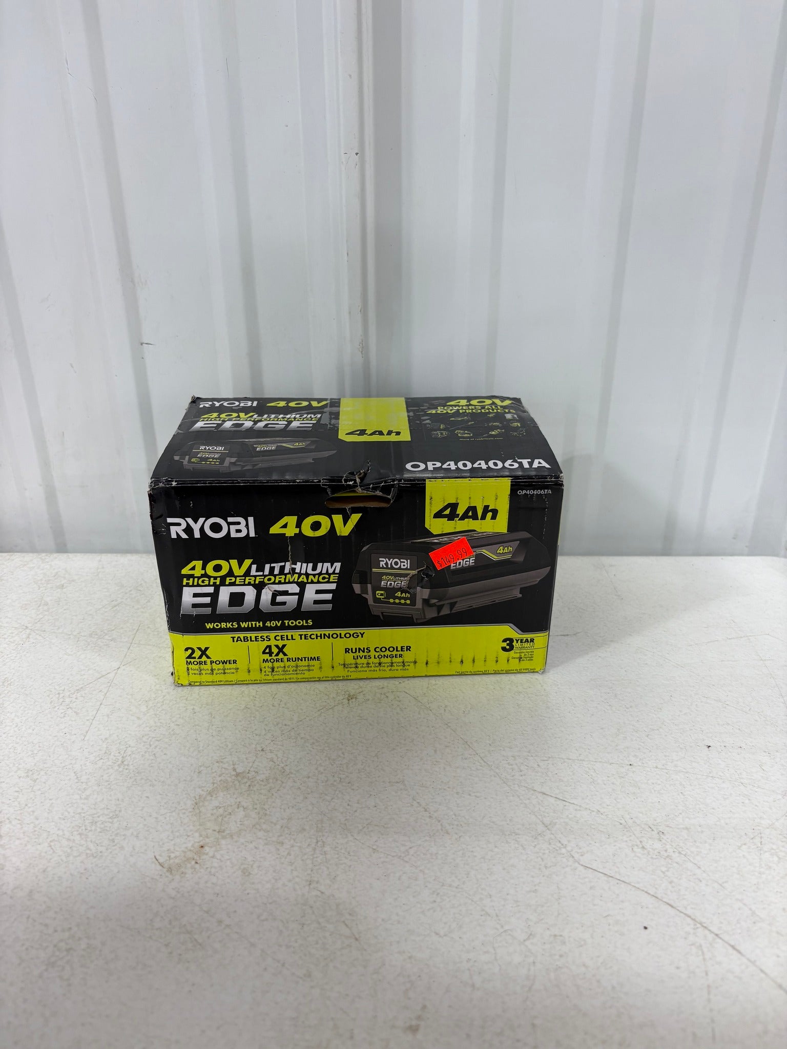 Brand new RYOBI 40V 4.0 Ah Lithium-Ion High Performance EDGE Battery