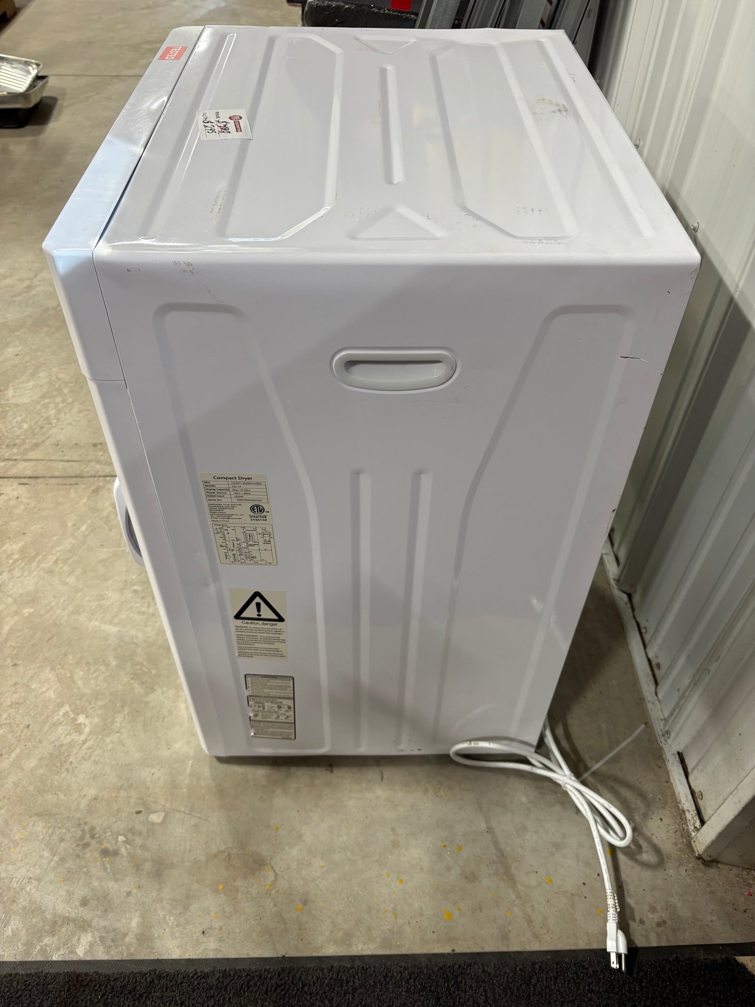 Brand new SIMZLIFE 3.5 cu. ft. vented Front Load Stackable Electric Compact Dryer in White.