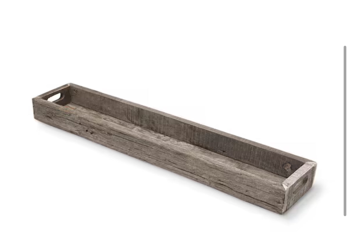 Mercana Vernon Brown Reclaimed Wood Tray, Large Vernon tray