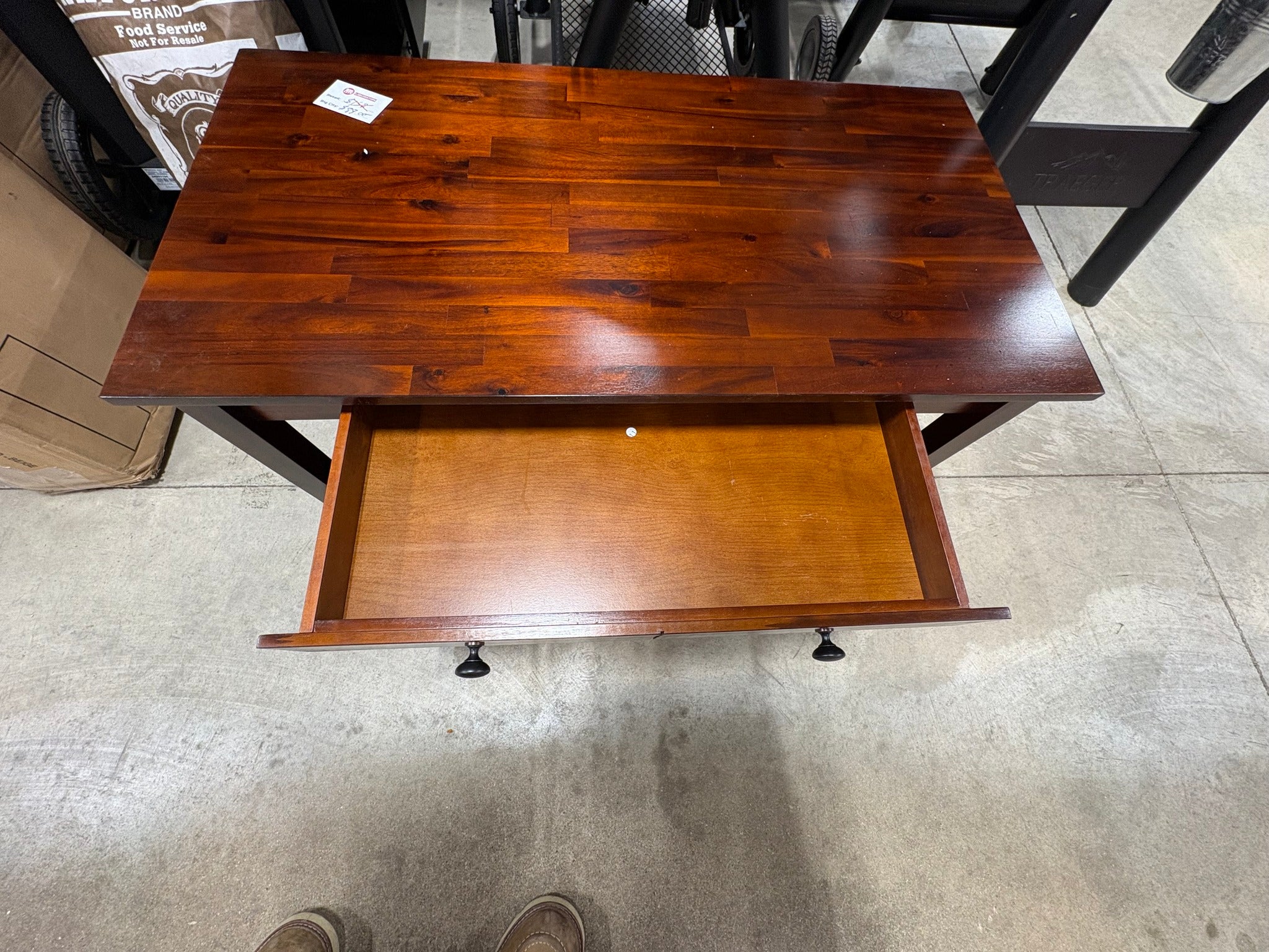 Brand new 38 in. Mahogany Rectangle Acacia Wood Top Coffee Table with Shelf