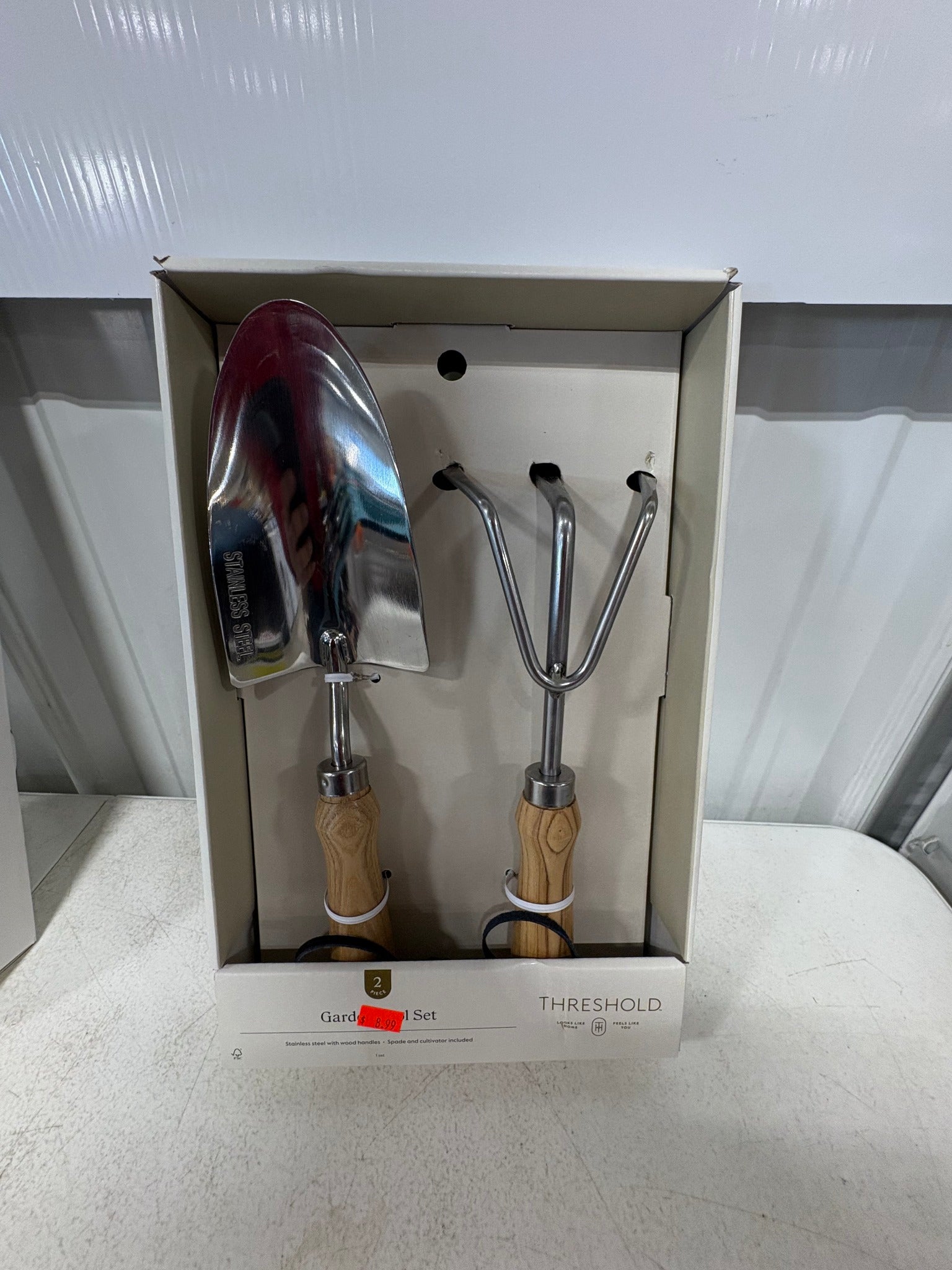 Brand new Threshold 2pc Plant Gardening Tool Set Stainless Steel Finish
