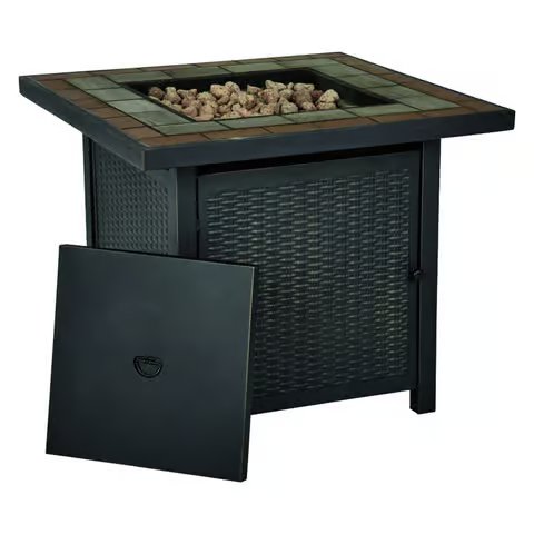 Brand new Living Accents 30 in. W Steel Square Propane Fire Pit