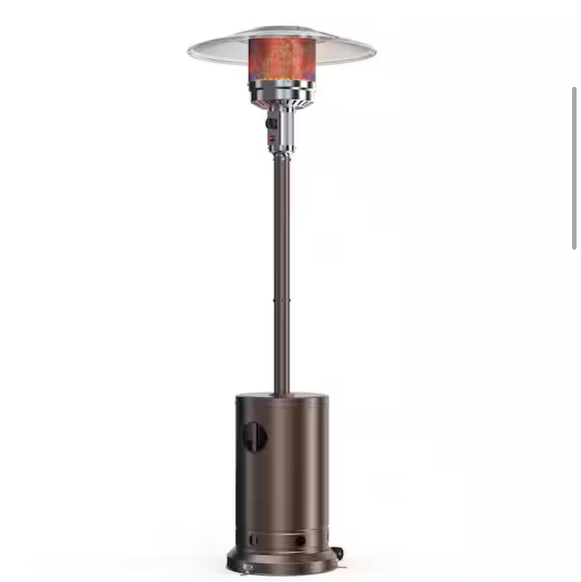 Brand new 48,000 BTU Double-Layer Stainless Steel Propane Patio Heater Auto-off Safety Protection System with Wheels