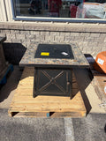 Brand new and fully assembled Hampton Bay Crossridge 30.00 in. W 50000 BTU Steel Propane Outdoor Fire Pit Table with Lava Rocks and Screen