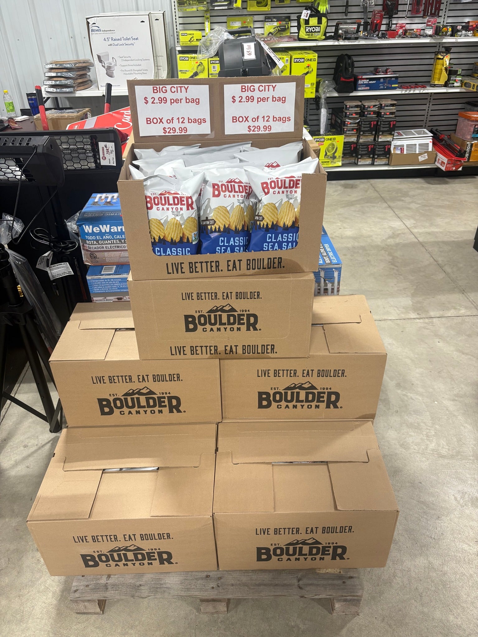 Brand new Boulder Canyon Classic sea Salt Kettle Style Potato Chips