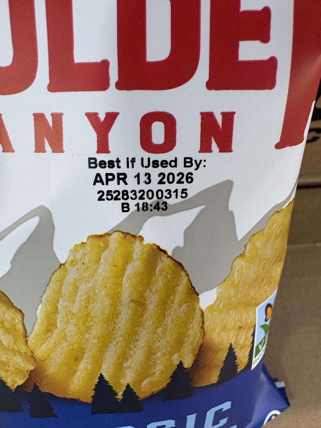 Brand new Boulder Canyon Classic sea Salt Kettle Style Potato Chips