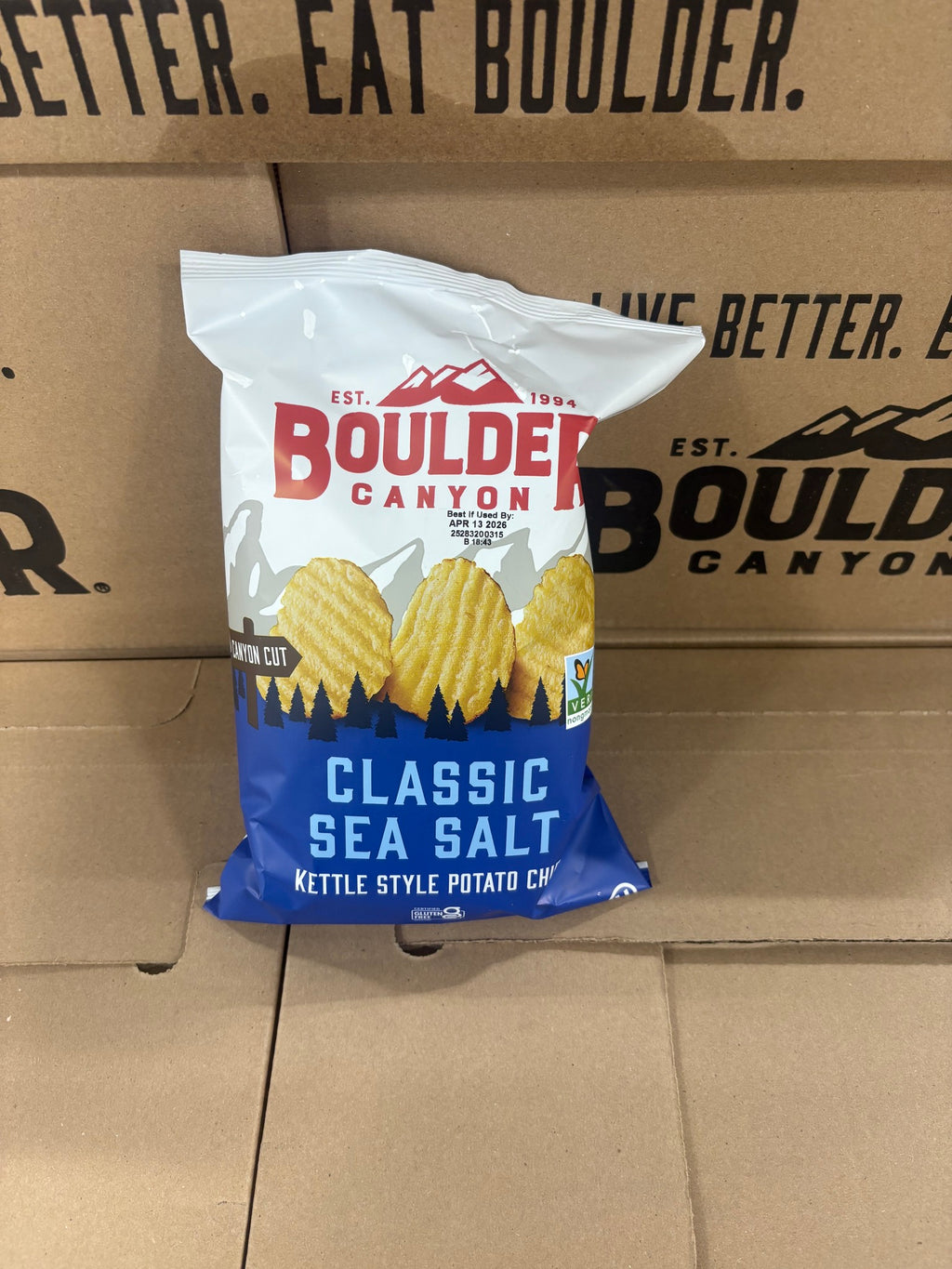 Brand new Boulder Canyon Classic sea Salt Kettle Style Potato Chips