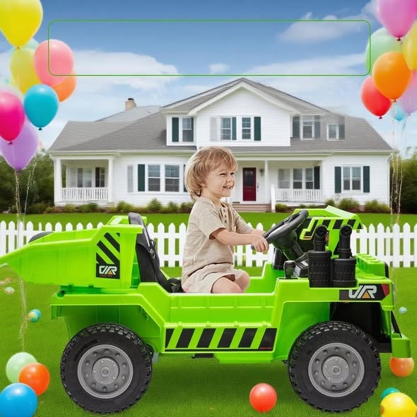 Brand new and fully assembled Ride on Dump Truck for Kids 4-8, 12V 4WD Kids, Electric Dump Bed and Shovel, Two Speeds