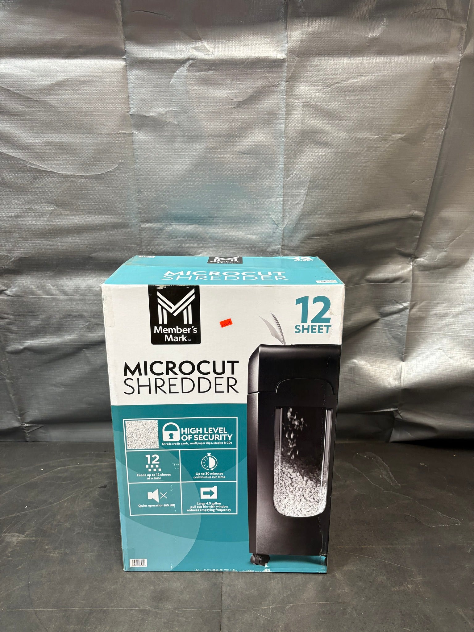 Brand new Member's Mark 12-Sheet Micro-Cut Shredder