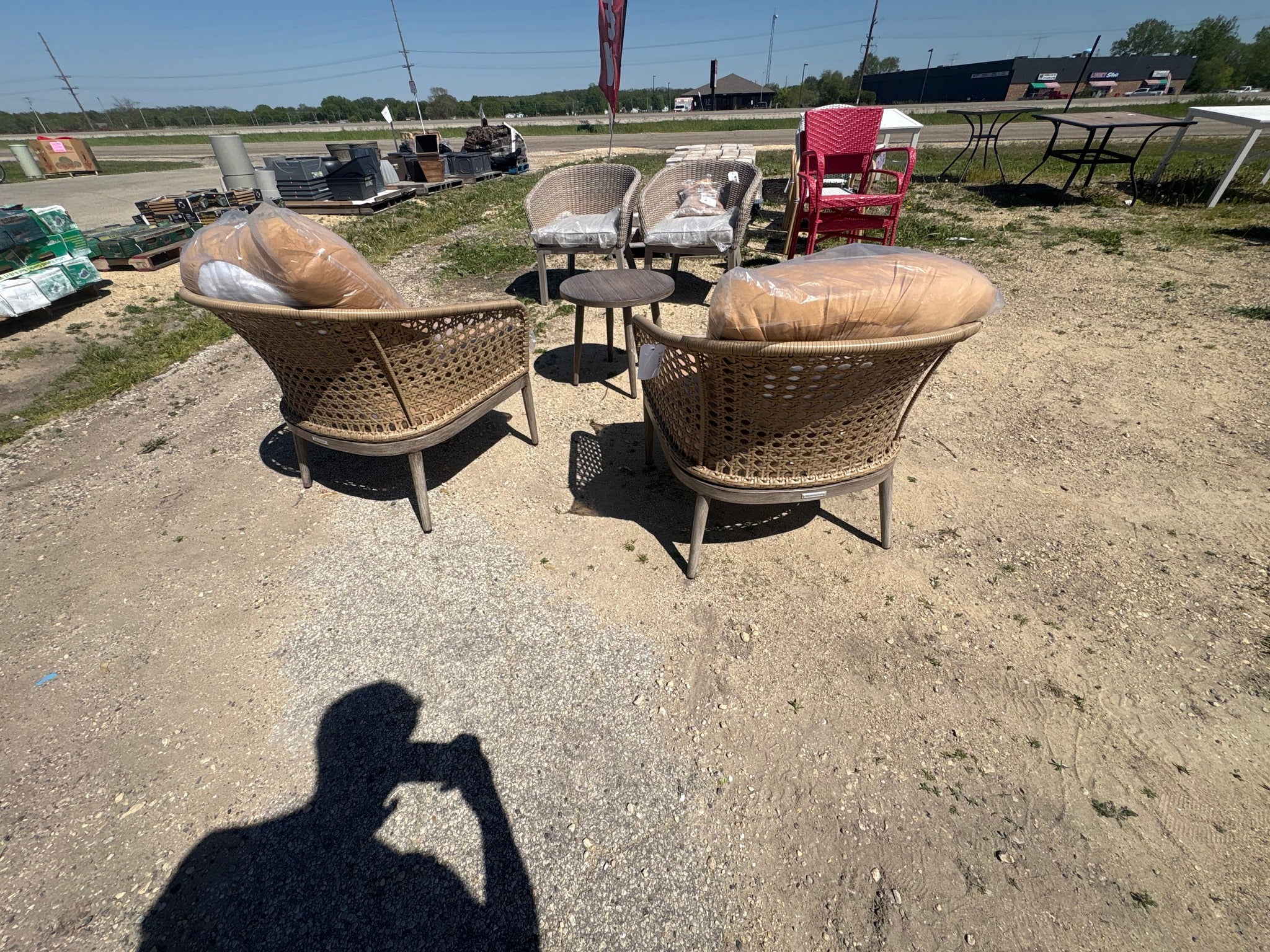 Brand new and assembled Coral Vista 3 Piece Bistro Set