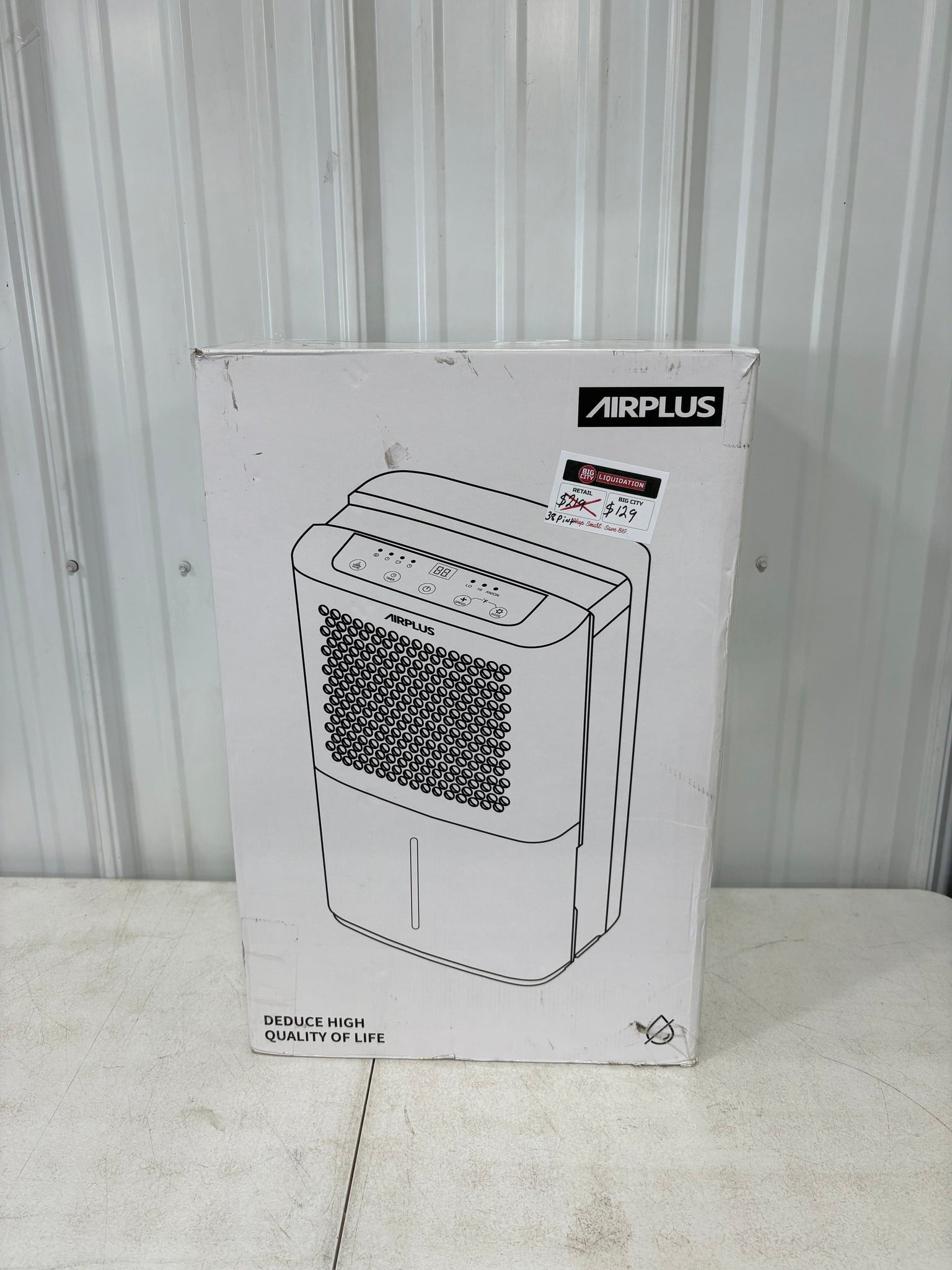Brand new Edendirect 38 pt. 2000 sq. ft. Portable Dehumidifier in White with 8.03 pt. Bucket, Auto Defrost, Anionic Air Mode, 2-Fan Speeds
