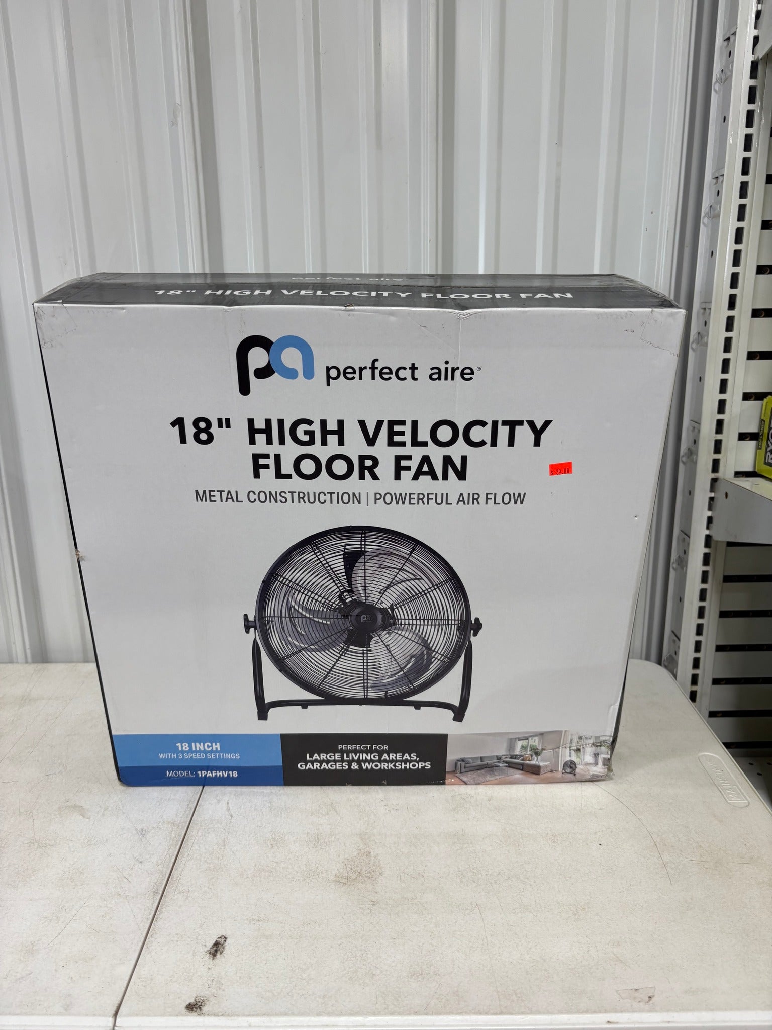 Brand new Perfect Aire 18" High Velocity Floor Fan