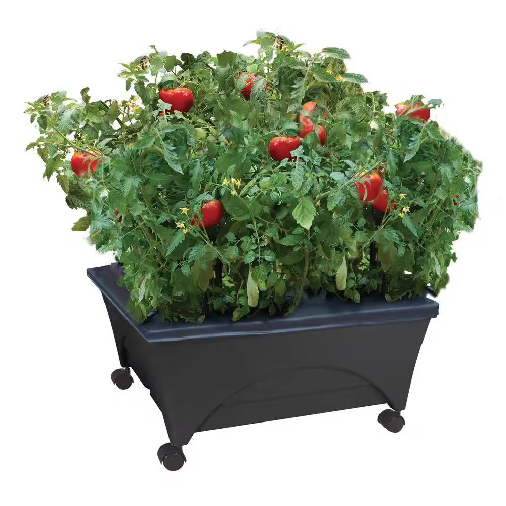 Brand new CITY PICKERS 20 in. x 24 in. Charcoal Resin Indoor/Outdoor City Picker Raised Bed Grow Box