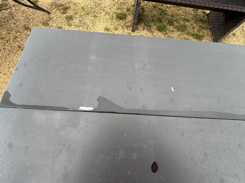 Brand new Metal Outdoor Dining Table. Has paint chipping, see pictures