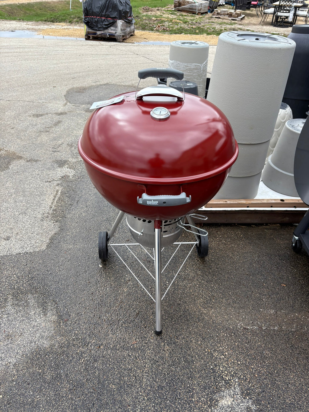 Brand new Weber 22 in. Original Kettle Premium Charcoal Grill Crimson