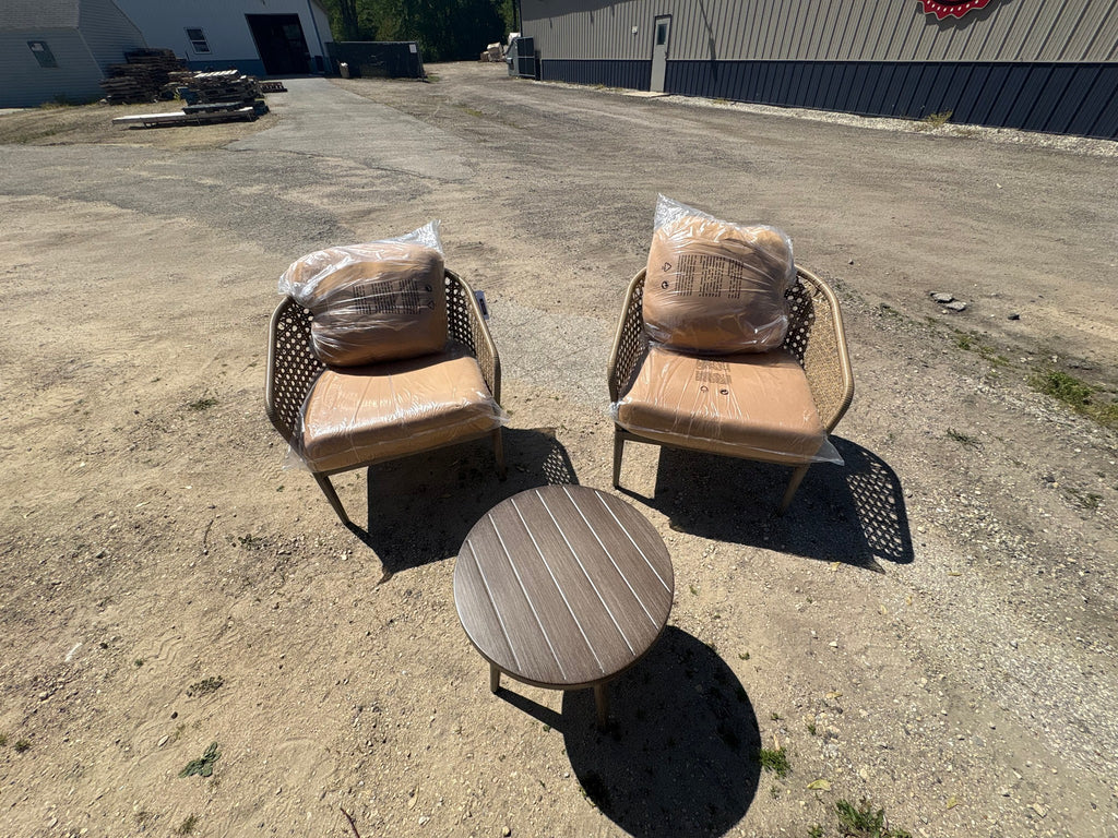 Brand new and assembled Coral Vista 3 Piece Bistro Set