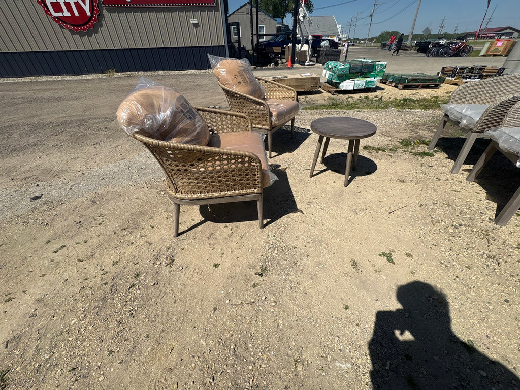 Brand new and assembled Coral Vista 3 Piece Bistro Set