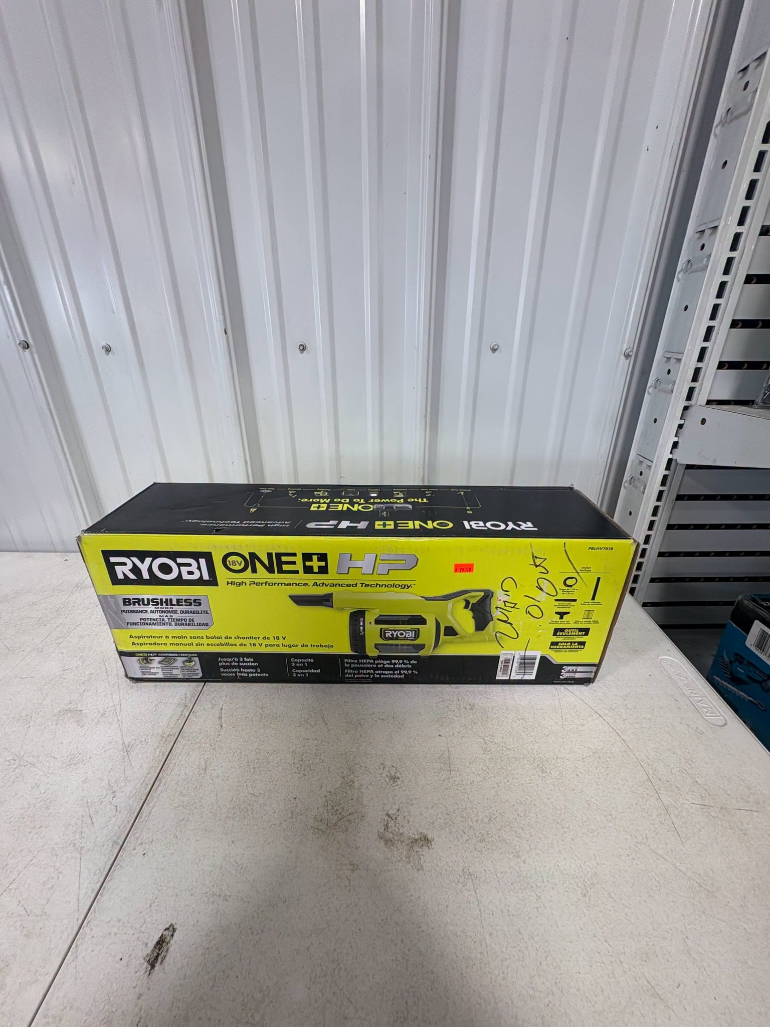 Brand new RYOBI ONE+ HP 18V Cordless Hand Vacuum with HEPA Filter (Tool Only)