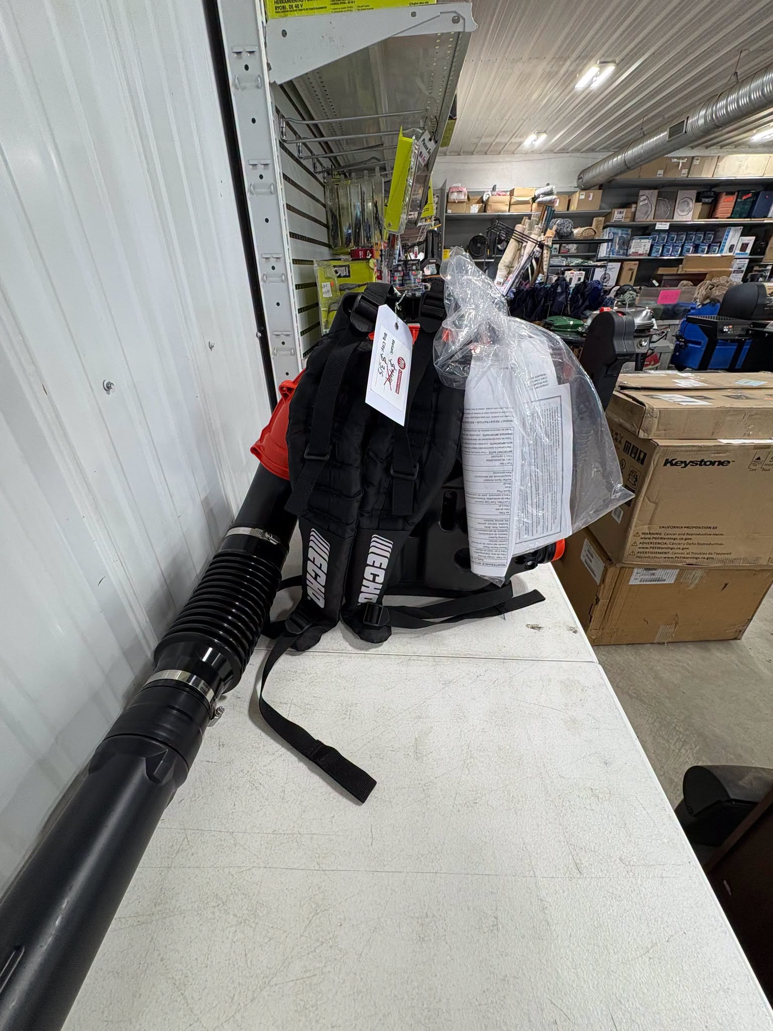 Brand new ECHO 216 MPH 517 CFM 58.2 cc Gas 2-Stroke Backpack Leaf Blower with Hip Throttle Model # PB-580H