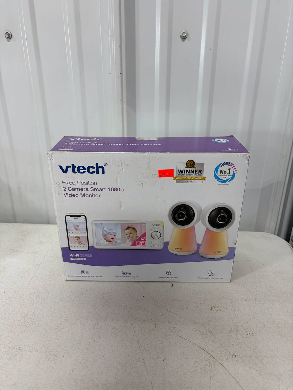 Brand new VTech RM5856-2HD Smart Wi-Fi Baby Monitor with 2 Cameras and 5 inch High-Definition Display