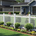 Brand new Wam Bam 4ft H x 6ft W (1 Panel + 1 Post) No Dig Nantucket Fence Kit, White Vinyl Picket Fence Panel, BL19101