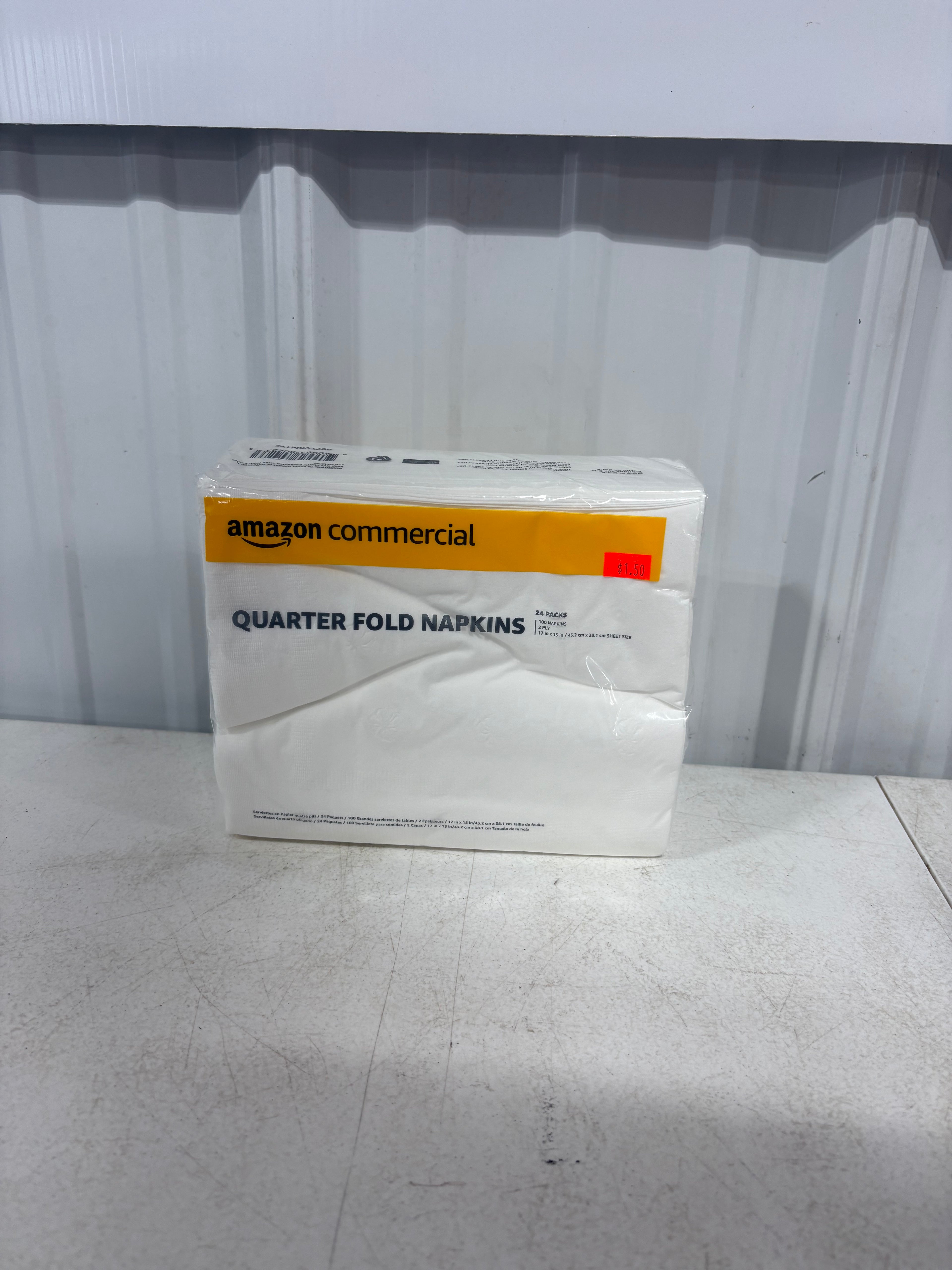 Brand new Amazon Commercial Quarter Fold Napkins
