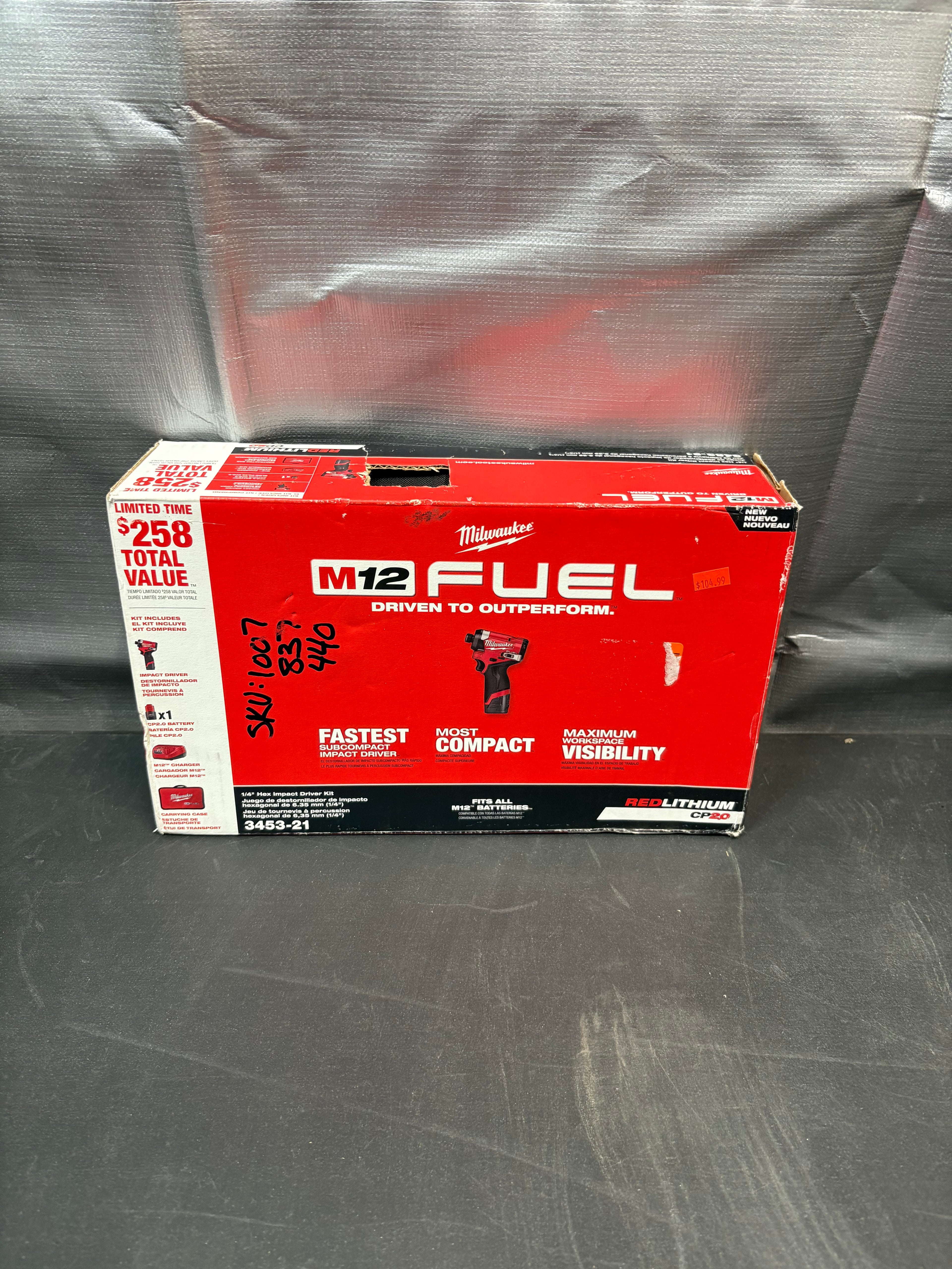 Brand new Milwaukee M12 FUEL 12-Volt Lithium-Ion Brushless Cordless 1/4 in. Hex Impact Driver Compact Kit W 2.0Ah Battery and Bag