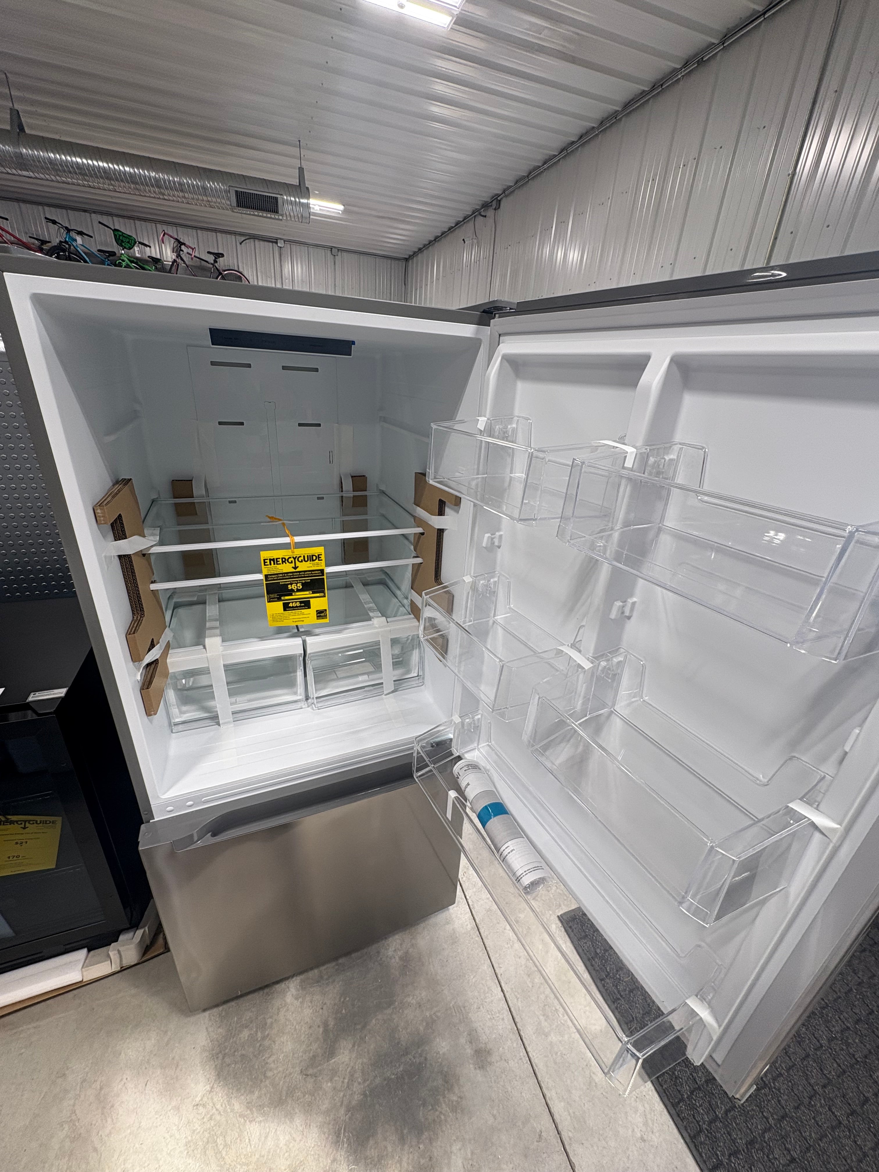 Brand new Vissani 30 in. 18.7 cu. ft. Bottom Freezer Refrigerator in Fingerprint Resistant Stainless Steel, Garage Ready