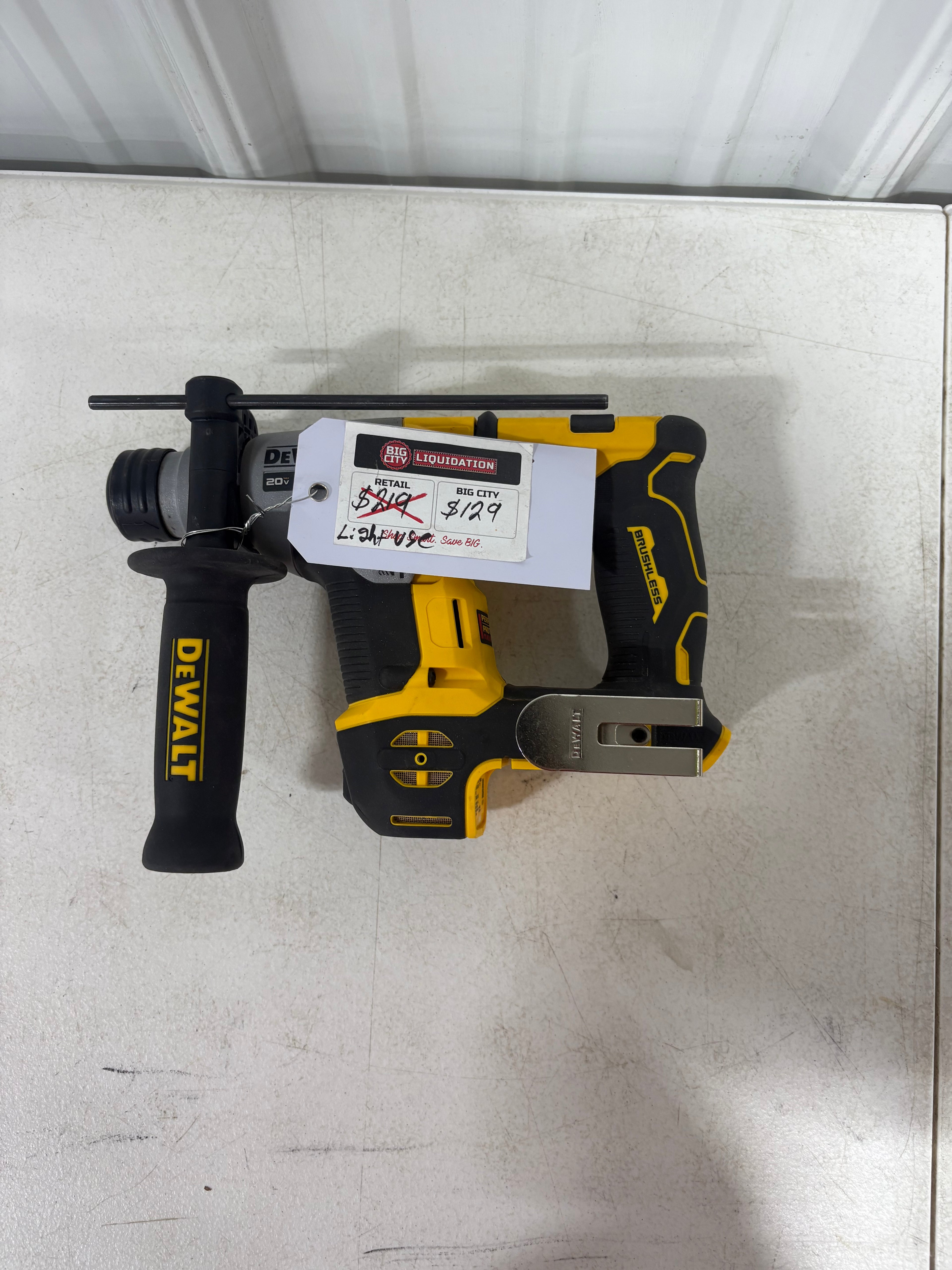 Lightly Used DEWALT ATOMIC 20V MAX Cordless Brushless Ultra-Compact 5/8 in. SDS Plus Hammer Drill (Tool Only)