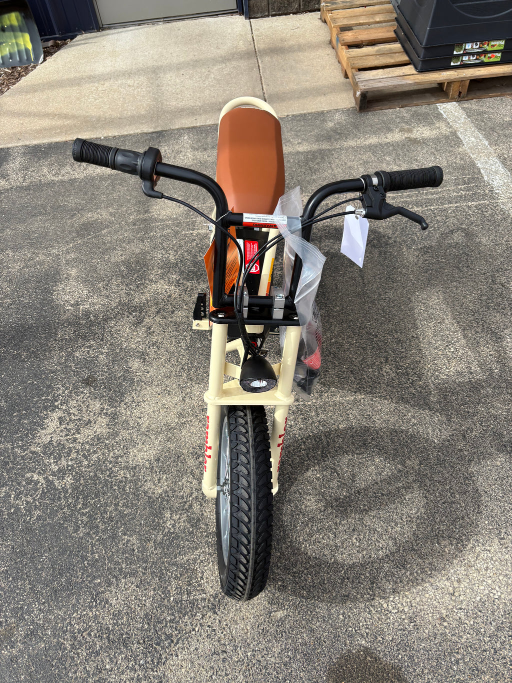Brand new Razor Rambler 16 -Beige, 36V Seated Electric Scooter Up to 15.5 mph, Retro Style Minibike for Adult