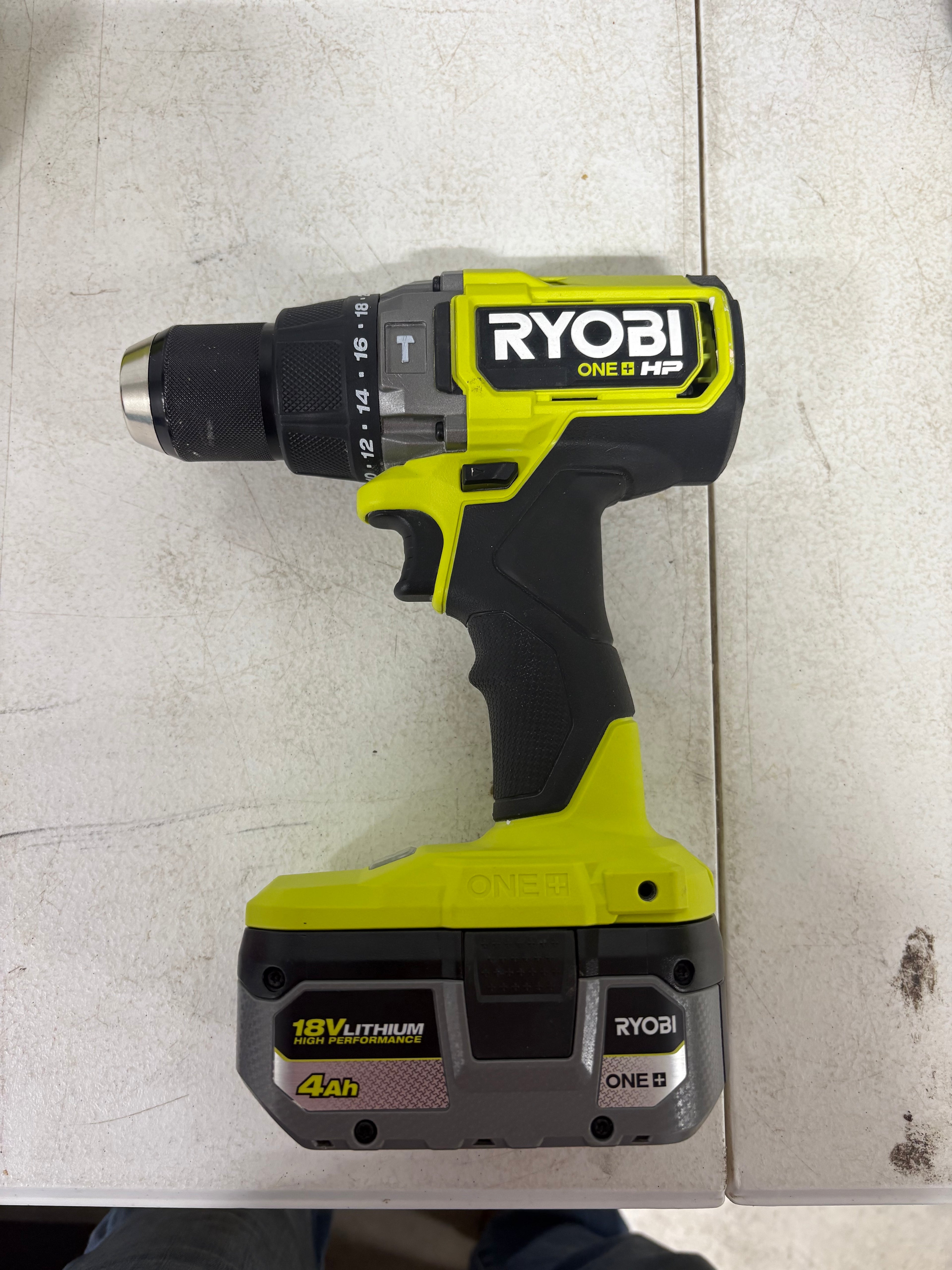 Used Like New RYOBI ONE+ HP 18V Brushless Cordless 1/2 in. Drill/Driver Kit with 4.0 Ah Battery, Charger, and Bag