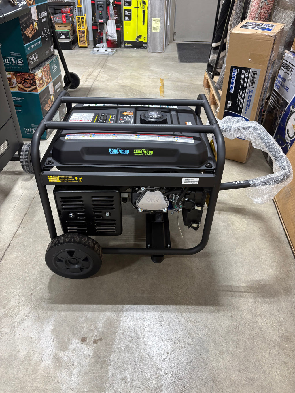 Brand new 6500/5300–Watt Westinghouse Dual Fuel Portable Generator With CO Sensor + Propane Hose