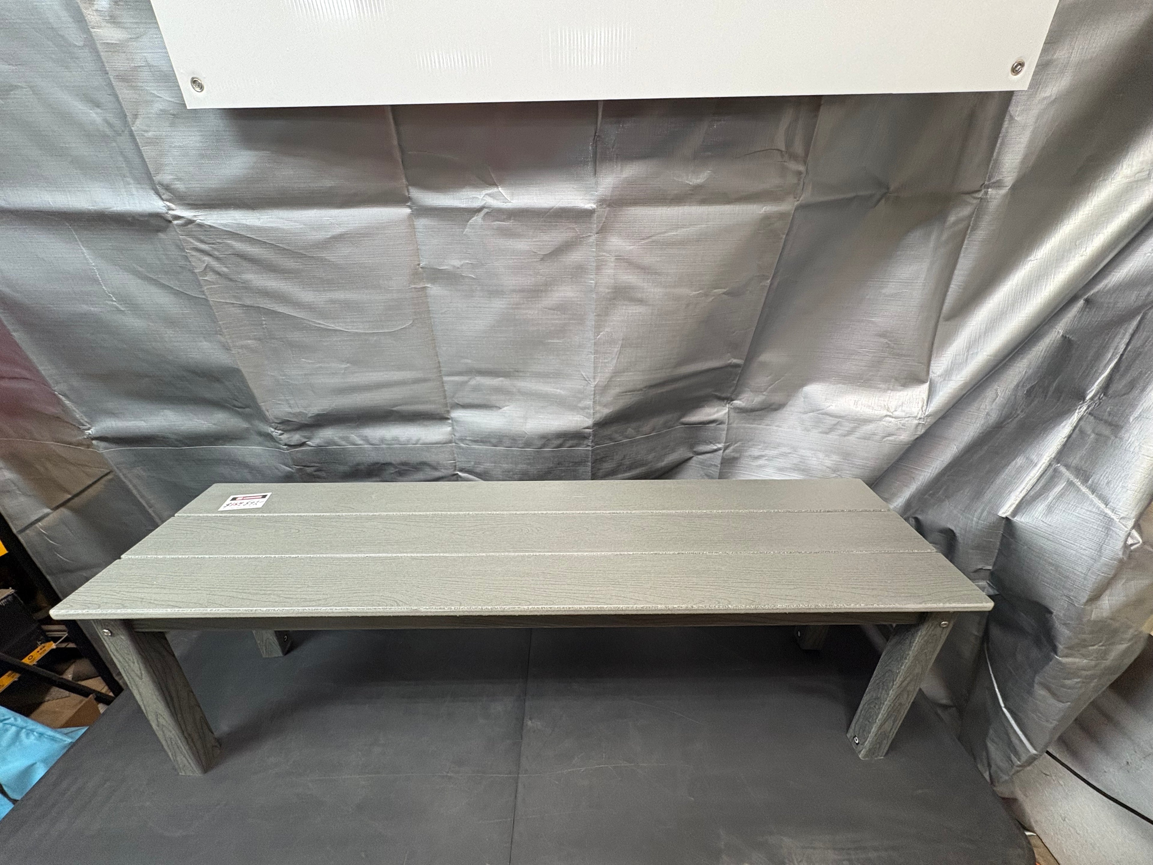 Brand new and Fully assembled HONEY JOY Outdoor Bench 2-3 Person HDPE, 55 in-Gray