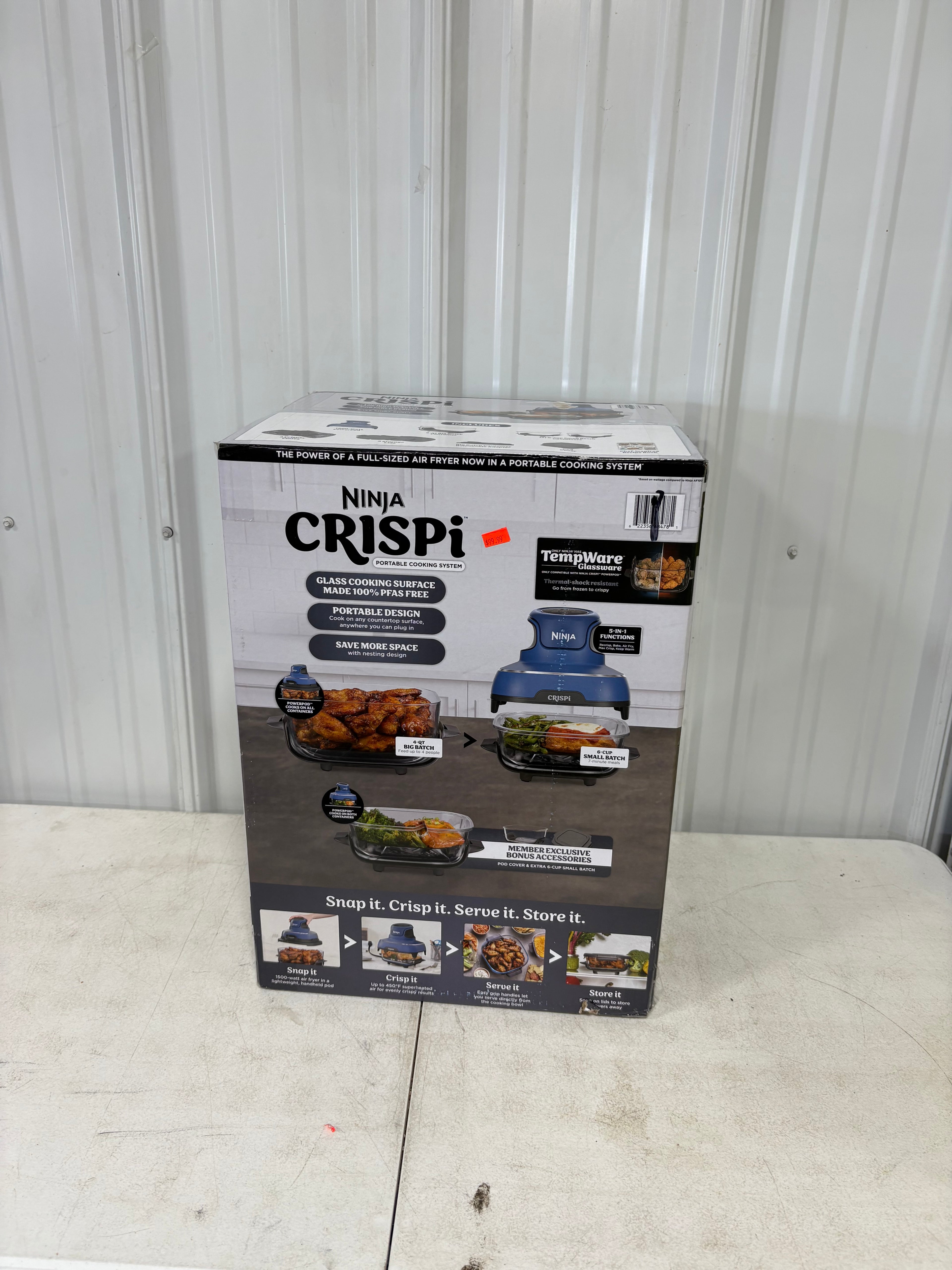 Brand new Ninja Crispi 5-in-1 Portable Glass Air Fryer Cooking System