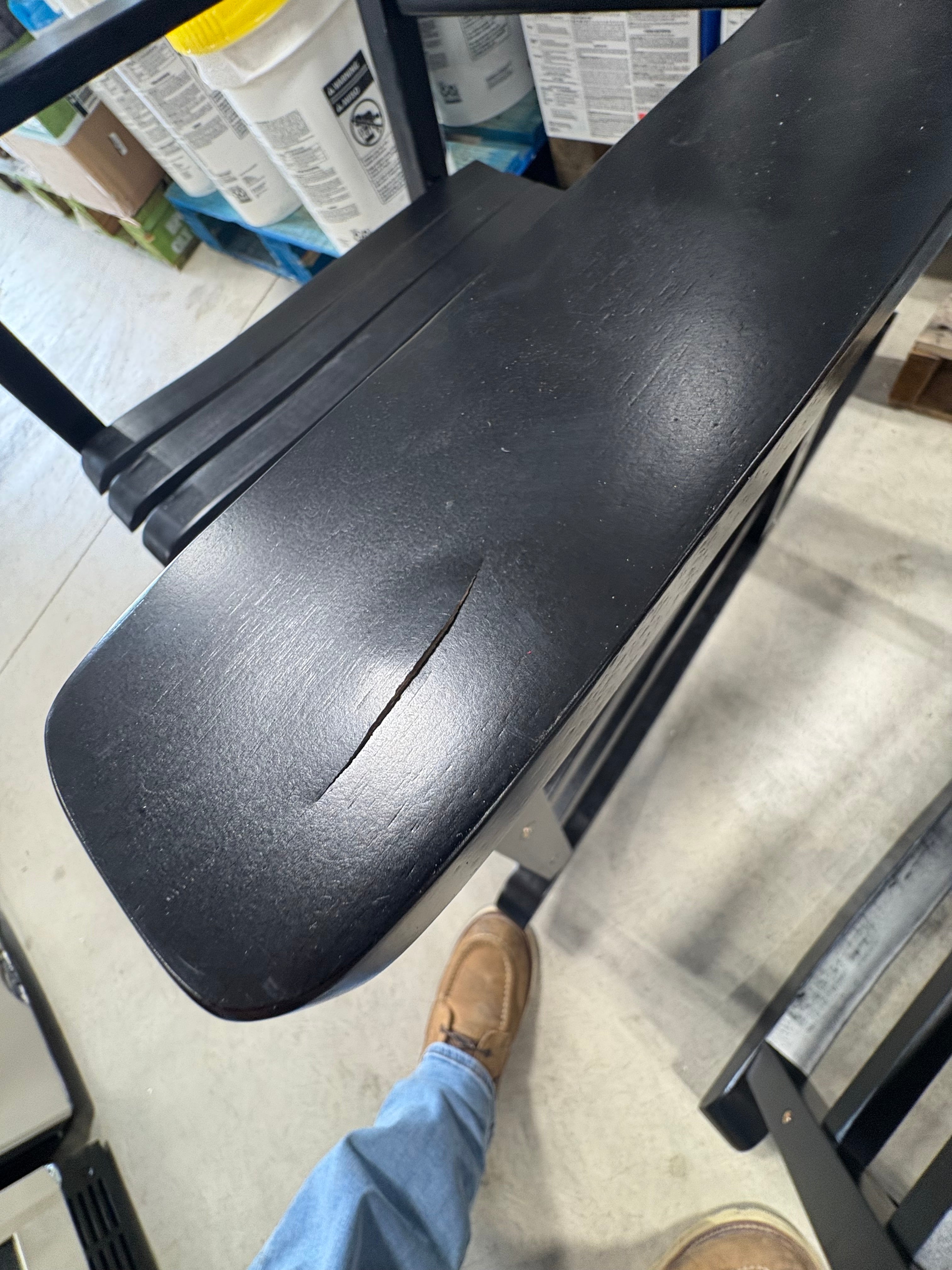 Brand new Shine Company 44"H Black Porch Rocker made of Acacia, Set of Two
