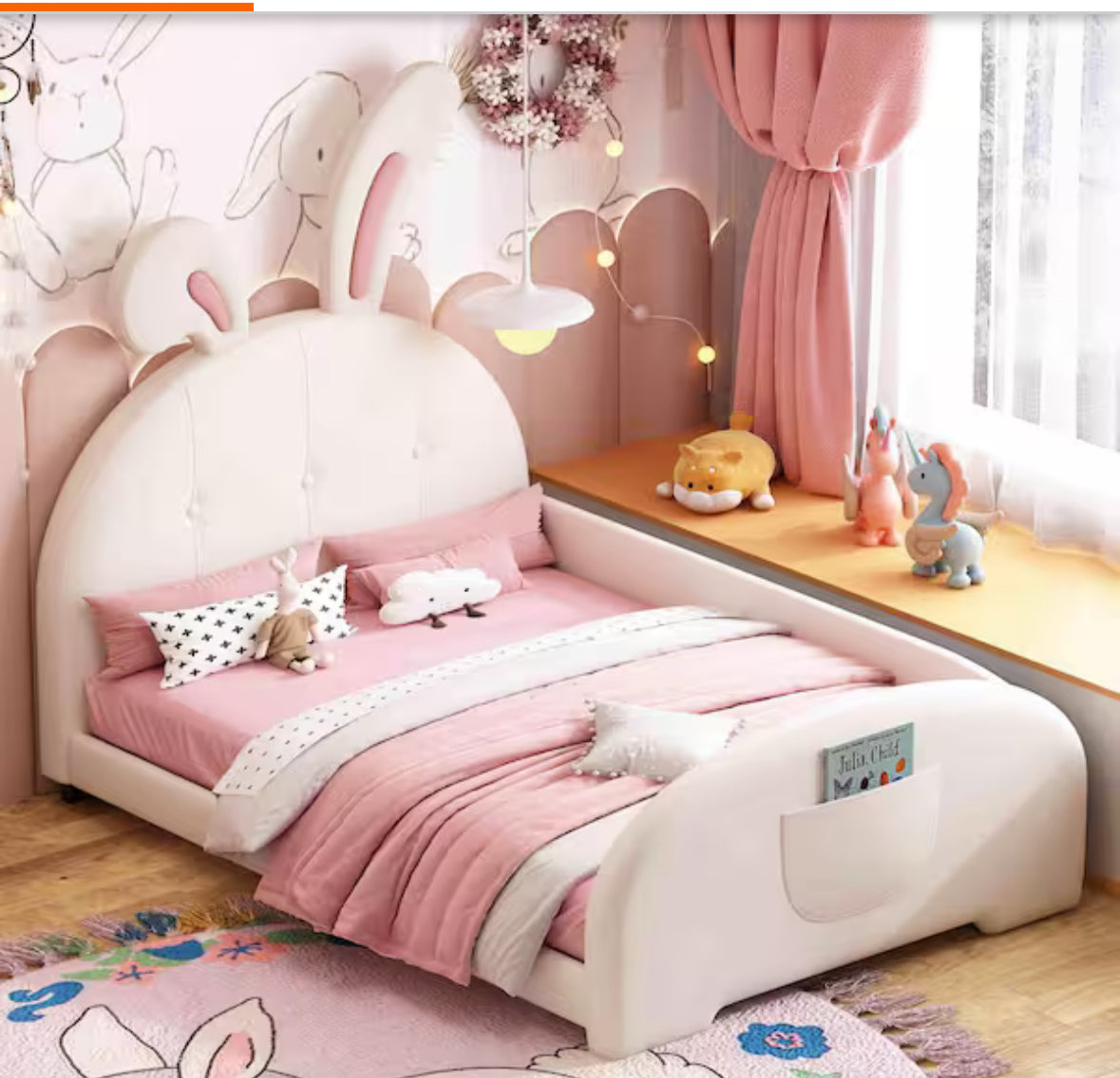 Brand new Polibi White Wood Frame Twin Size Platform Bed with Headboard and Footboard