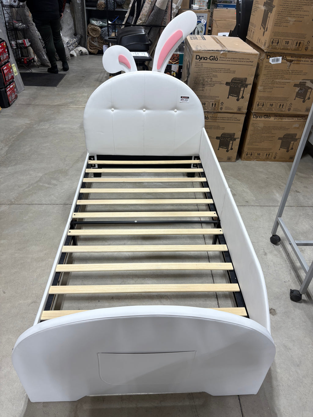 Brand new Polibi White Wood Frame Twin Size Platform Bed with Headboard and Footboard