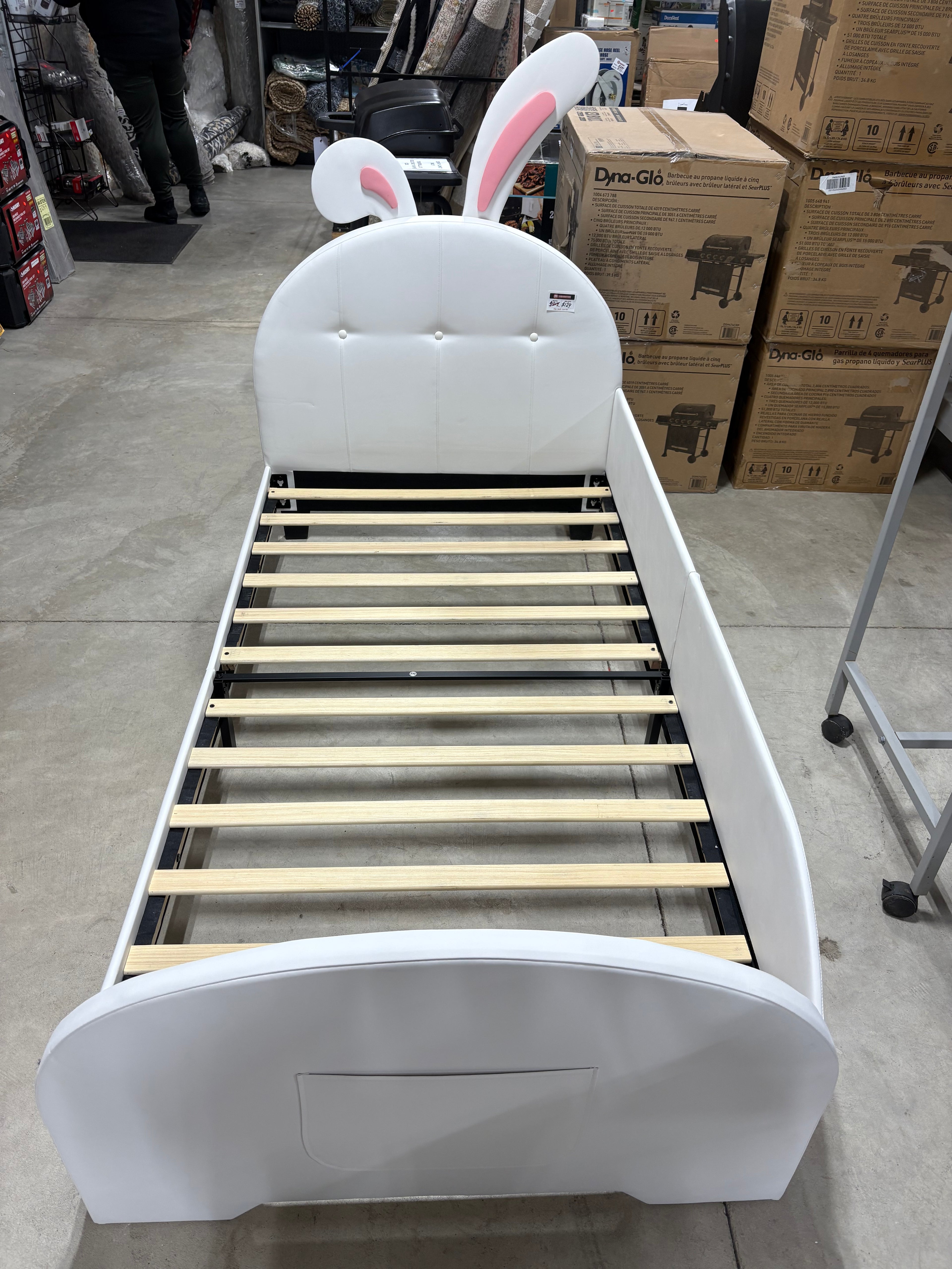 Brand new Polibi White Wood Frame Twin Size Platform Bed with Headboard and Footboard
