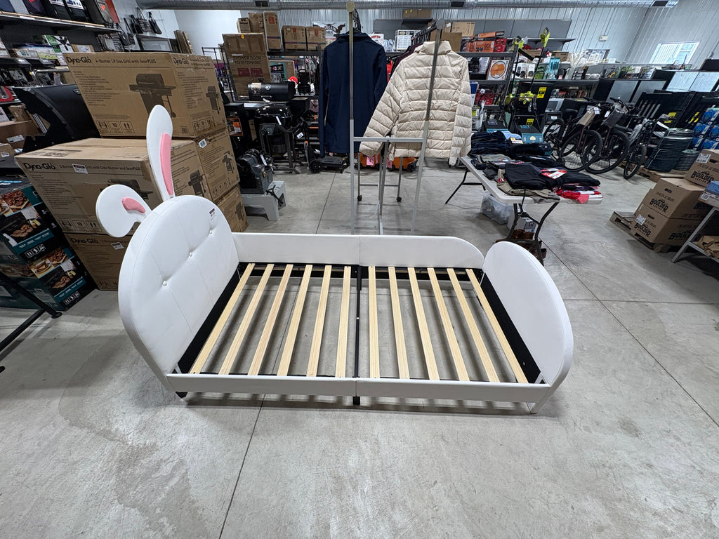 Brand new Polibi White Wood Frame Twin Size Platform Bed with Headboard and Footboard
