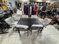 Brand new and fully assembled Hampton Bay Laurel Oaks 7-Piece Dark Brown Steel Outdoor Patio Dining Set with Cushion Guard Putty Cushions