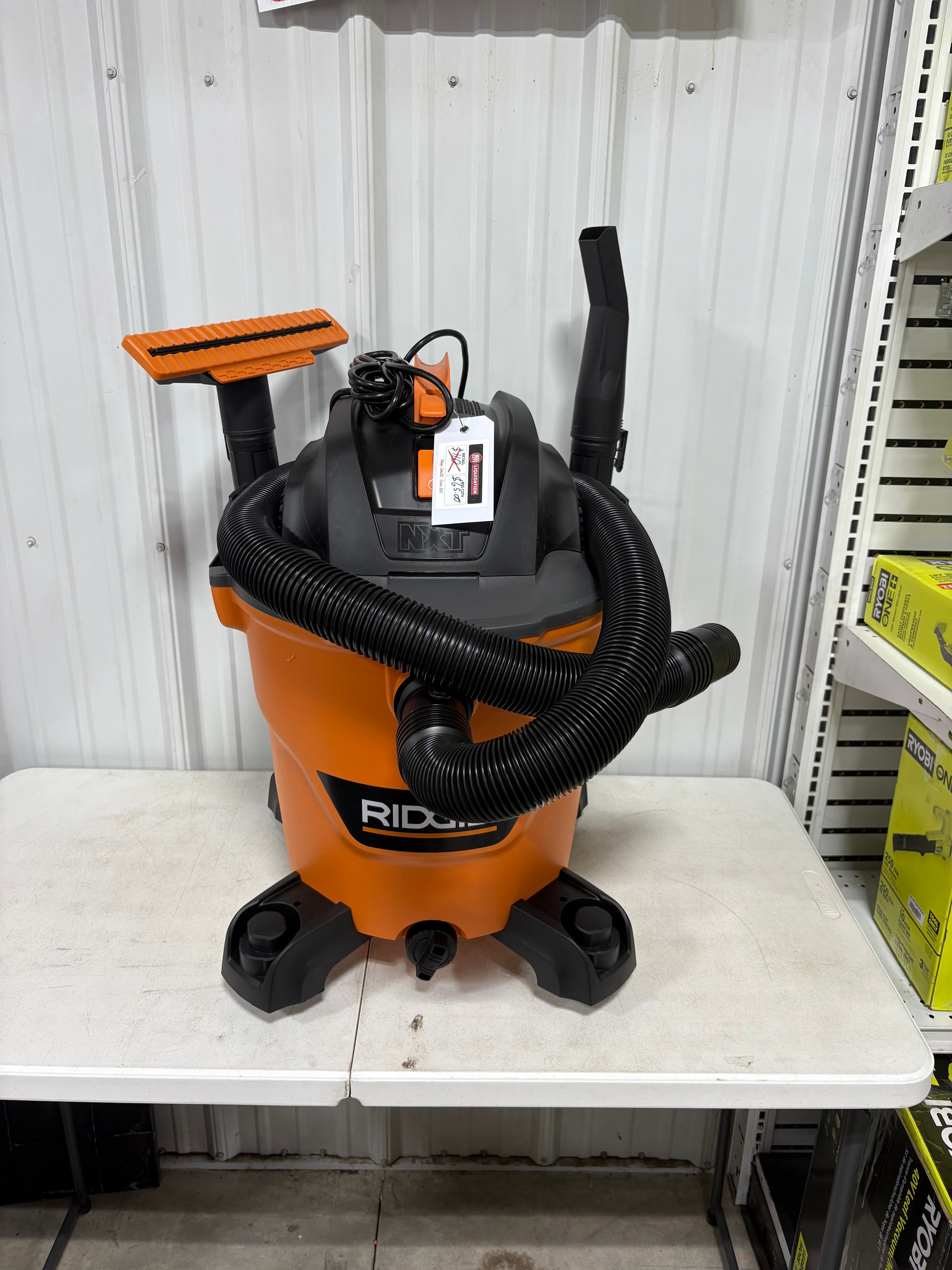 Brand new RIDGID 12 Gal. 5.0 Peak HP NXT Shop Vacuum Wet Dry Vac with General Debris Filter, Locking Hose and Attachments
