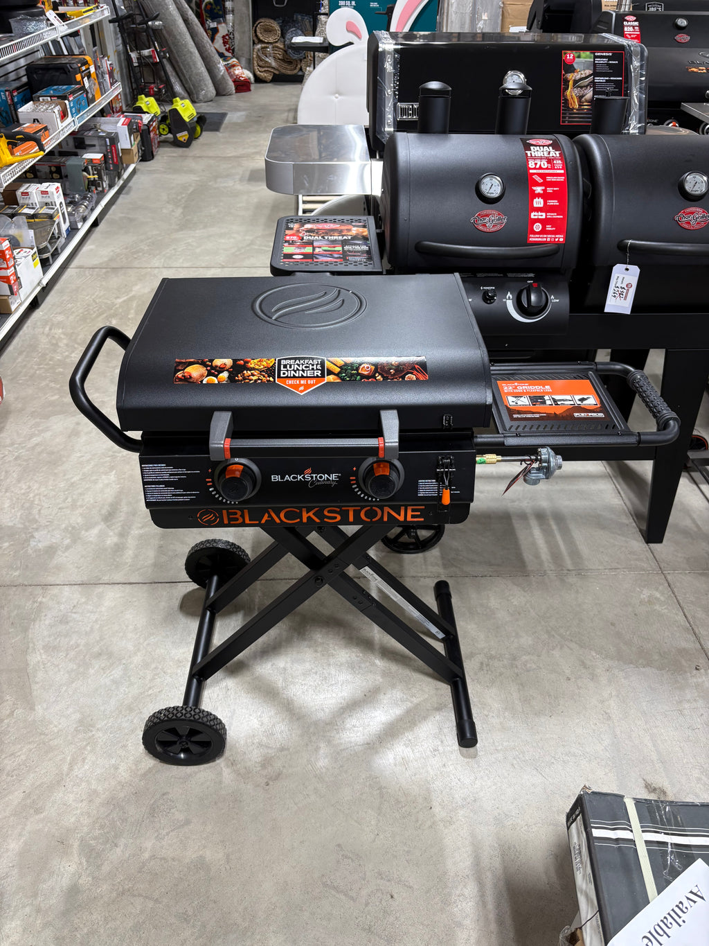 Brand new and assembled Blackstone 2-Burner 22" Griddle with Flex Fold Legs Black