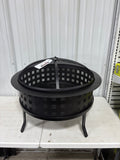Brand new Metal Lattice Wood Burning Round Outdoor Fire Pit Black - Threshold