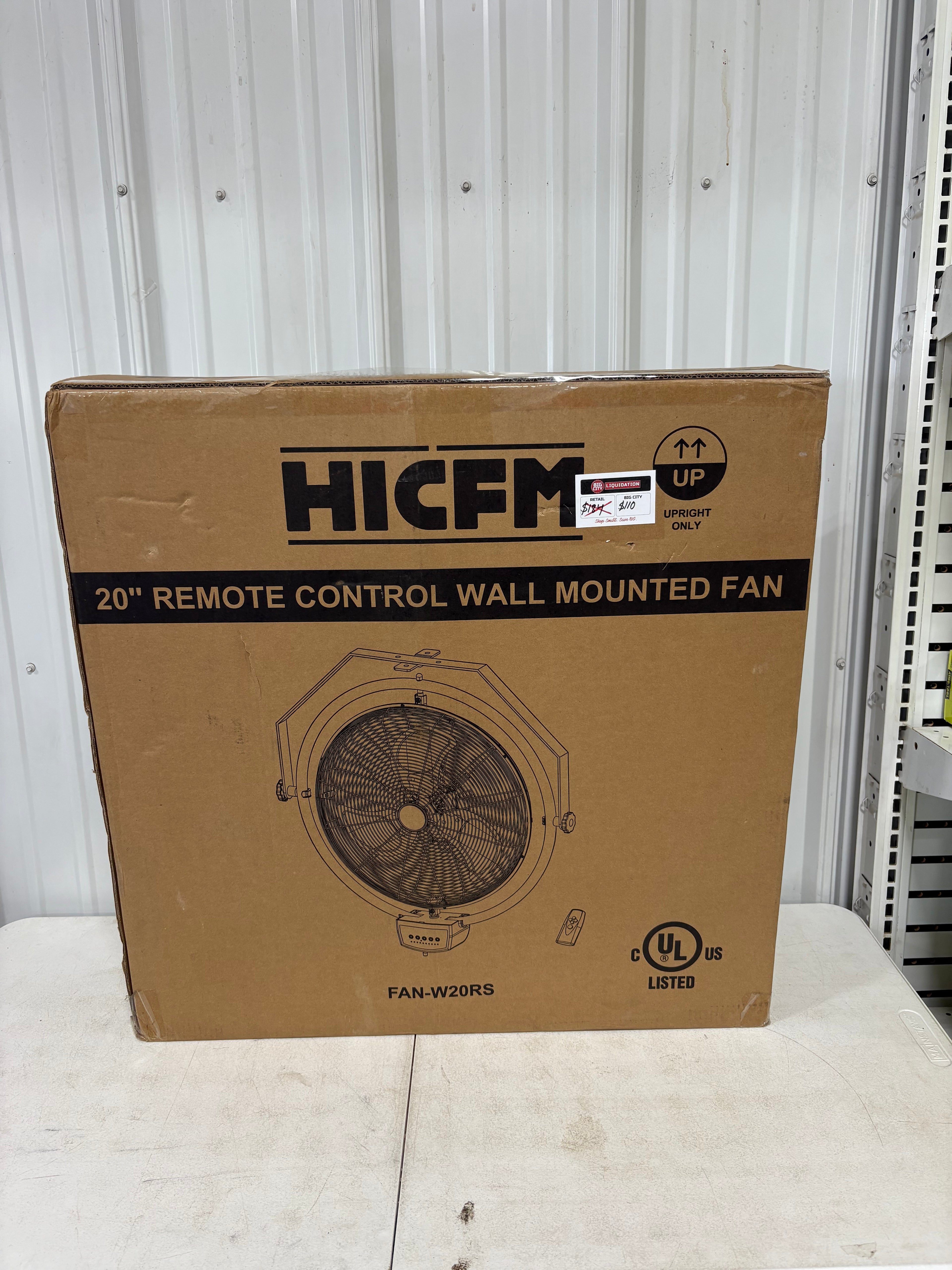 Brand new HICFM 20 in. 3-Speeds Wall Fan in Yellow