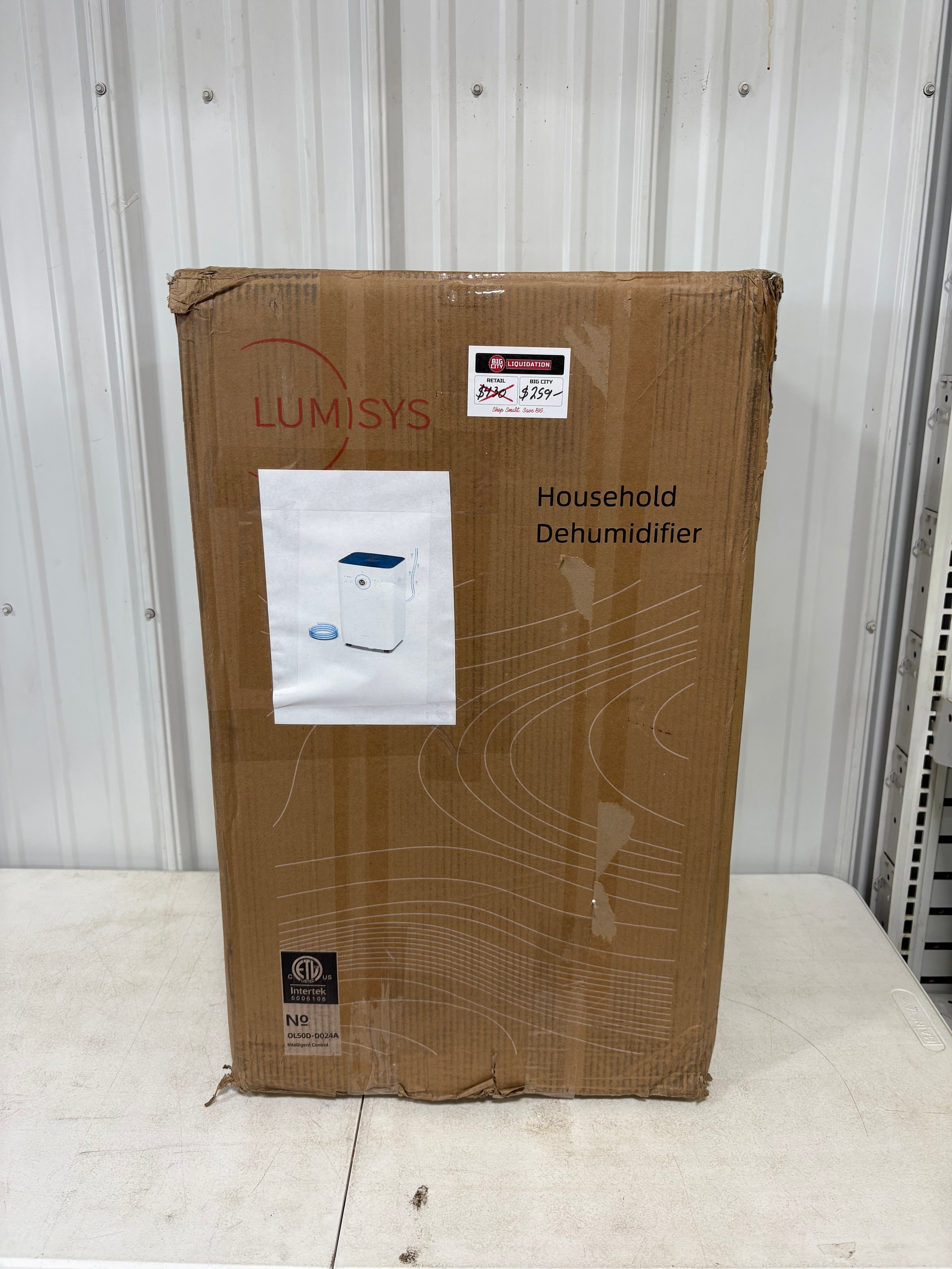 Brand new Edendirect 125 pt. 8,500 sq. ft. Portable Dehumidifier in White with Pump for Basement, Home with Auto Defrost, ION-Air Purifying