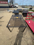 Brand new Stylewell 60" x 38" Mix and Match Rectangular Steel Outdoor Patio Dining Table with Smoke Glass Top